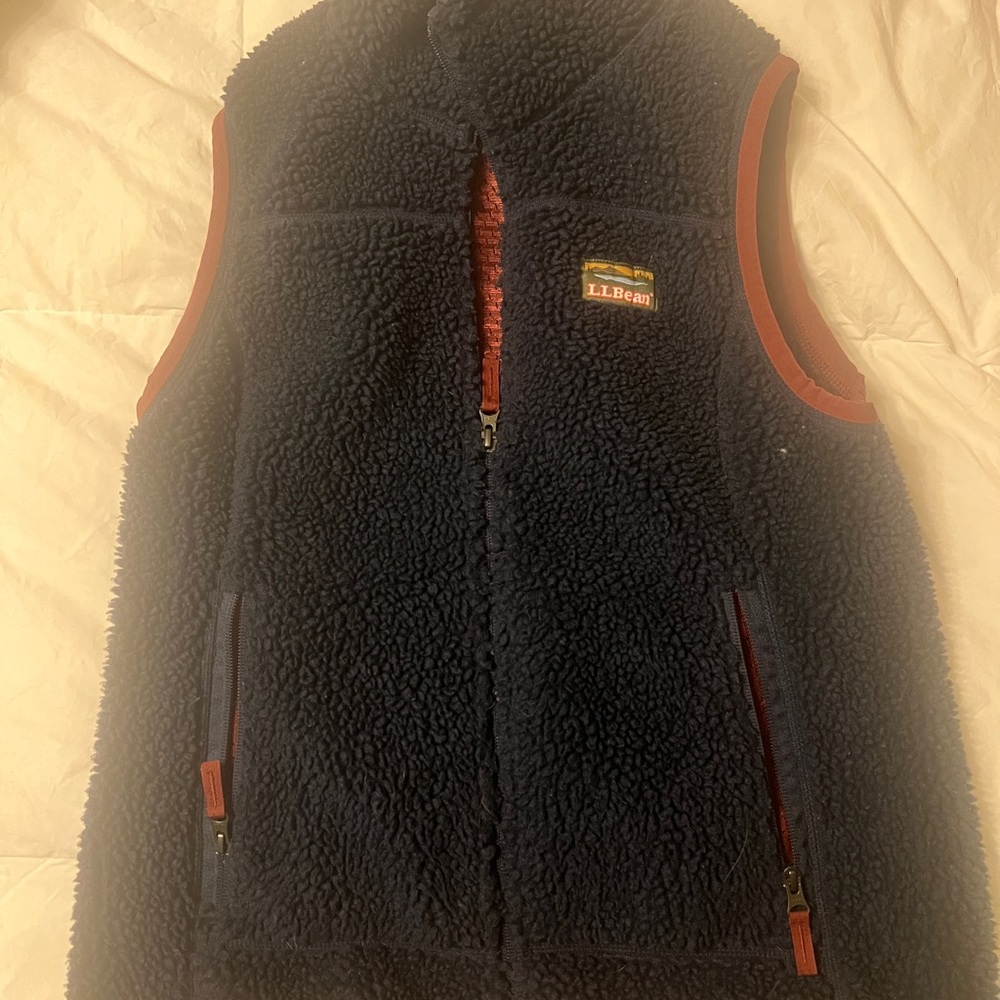 L.L. Bean Dark Blue Fleece Vest